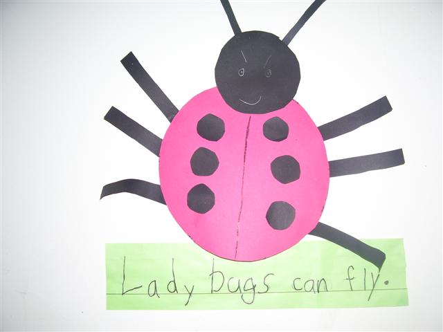 child's ladybug art work