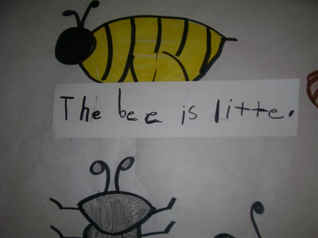 child's illustration of a little bee